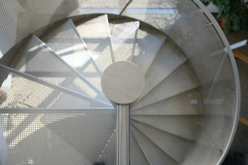 Edelstahlwendeltreppe